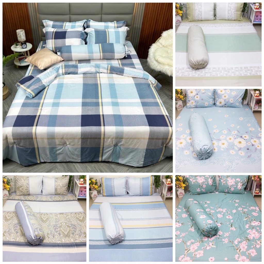 [Rẻ vô địch] BỘ GA GỐI NỆM LỤA TENCEL MÁT MÙA HÈ