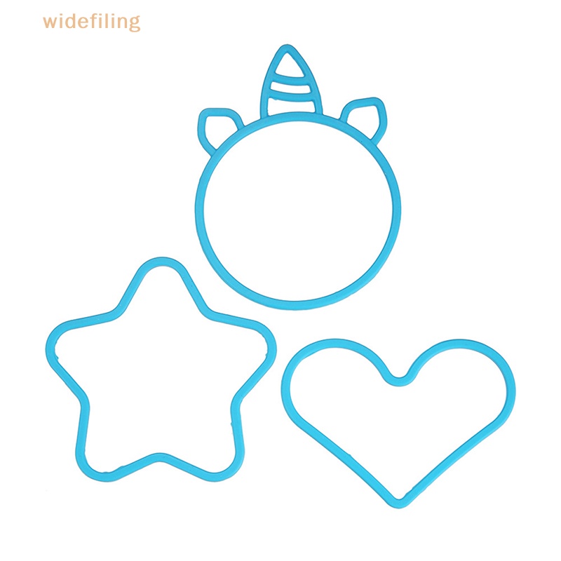 Bộ 3 Vòng Tay Silicone Màu Kẹo Họa Tiết Trái Tim / Ngôi Sao Xinh Xắn