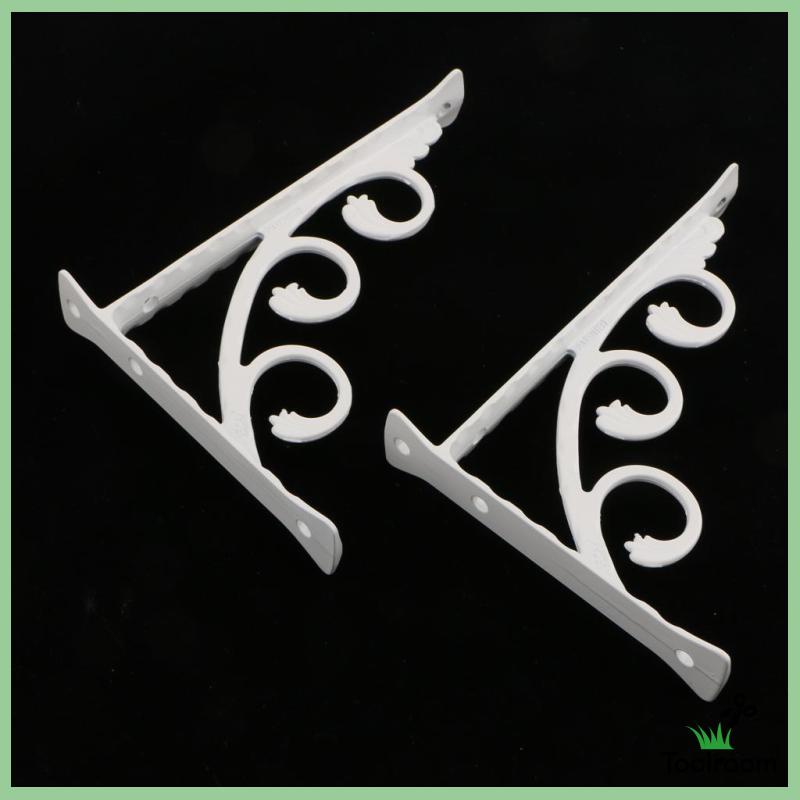 Bộ 2 Giá Đỡ Kim Loại Gắn Tường Màu Trắng Kích Thước 12x15cm Tiện Dụng