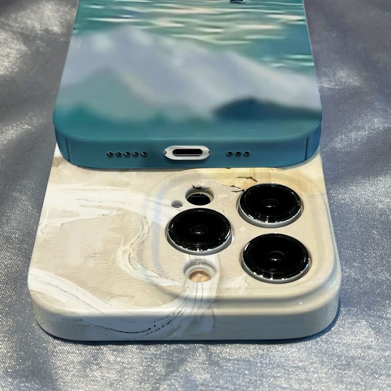 Ốp Điện Thoại Siêu Mỏng In Họa Tiết Phong Cảnh Mùa Hè Dành Cho Iphone 13 max 117 / 8p 14 Pro