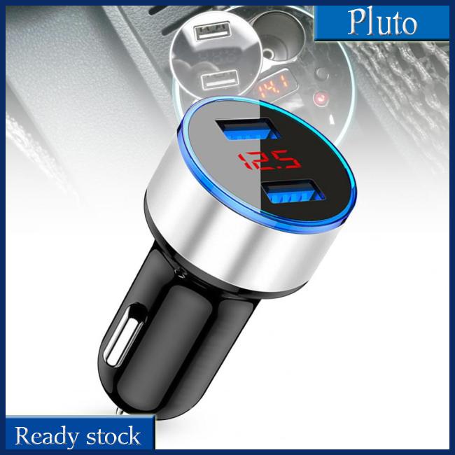 Tẩu Sạc Nhanh 5V 3.1A Hai Cổng Usb QC Có Đèn Led Hiển Thị Vôn Kế Cho Điện Thoại Di Động