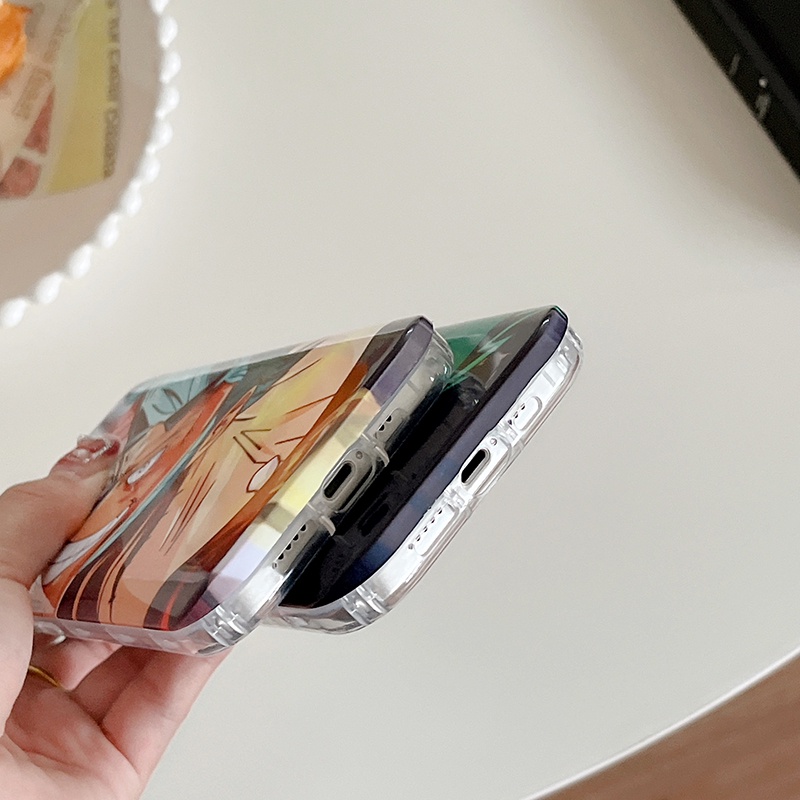 Ốp Điện Thoại in Hình One Piece Tích Hợp Gương Và Trượt Bảo Vệ Cho iPhone 14 Pro Max 13 12 11