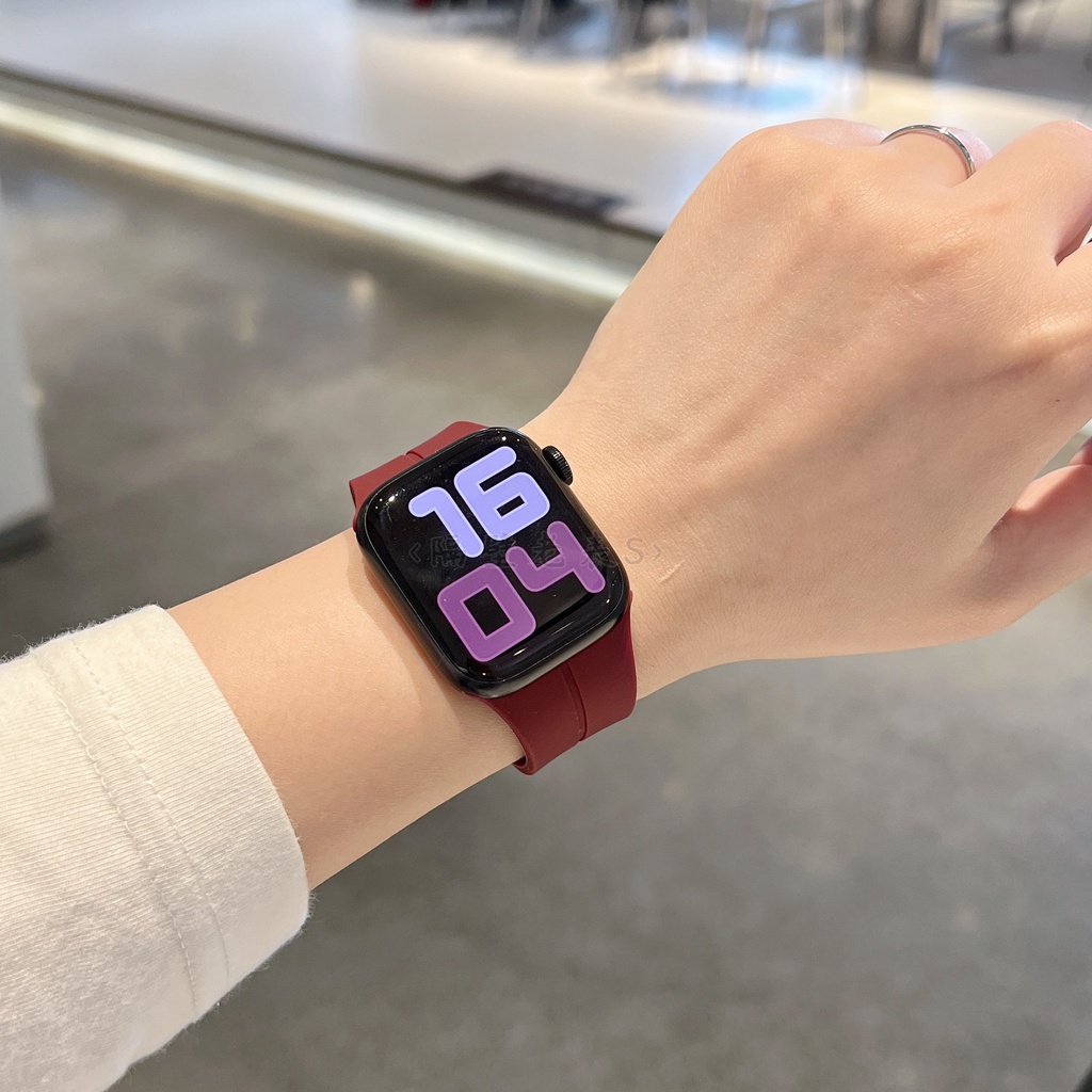 Dây Đeo Đồng Hồ Từ Tính Bằng silicone Cho iWatch series 8 / Ultra / 7 / 6 / 5 / SE / 4 / 3 / 2 / 1 S8 49mm 42mm 44mm 41mm 40mm 45mm 38MM