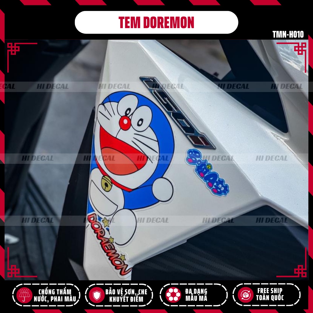 Tem dán xe Doremon cho mọi dòng xe | TMN-H010 | Decal dán xe chống nước, chống phai màu