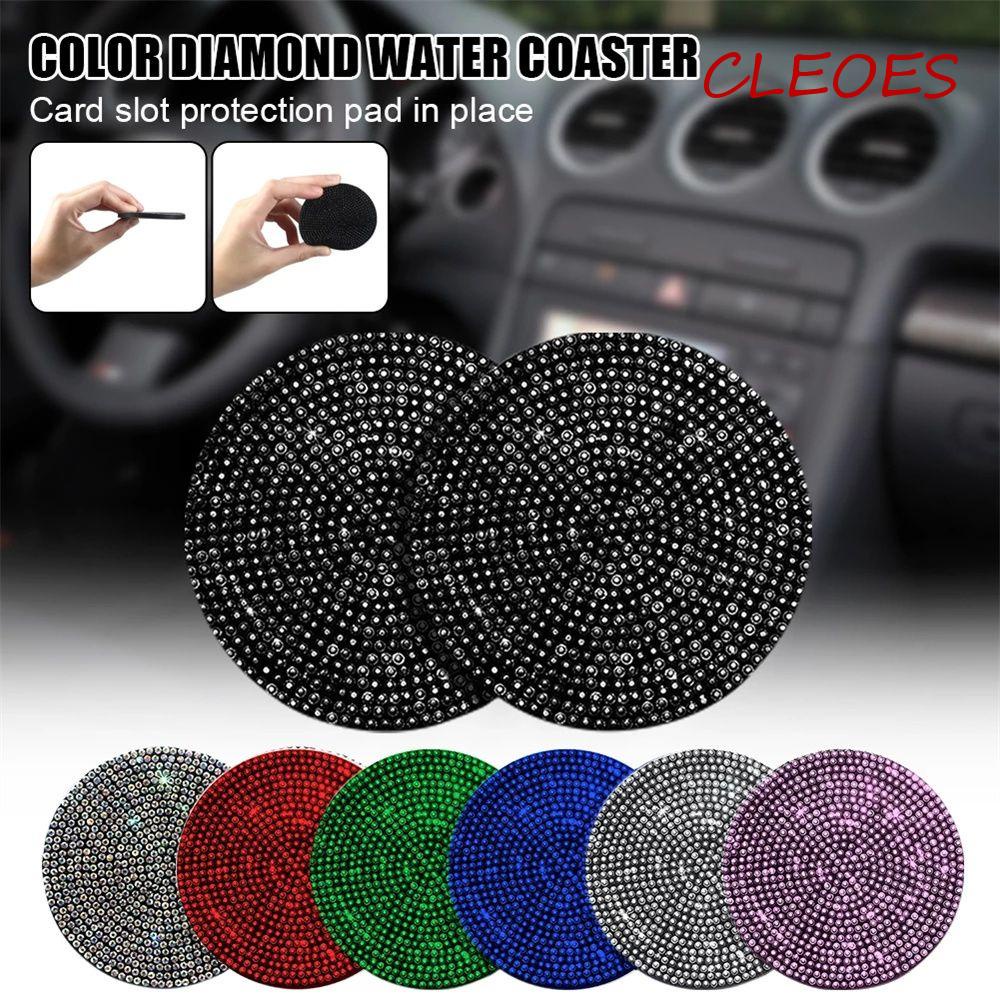 Set 2 Thảm Lót Cốc Bằng Silica Gel Chống Trượt Tiện Dụng Cho Xe Hơi