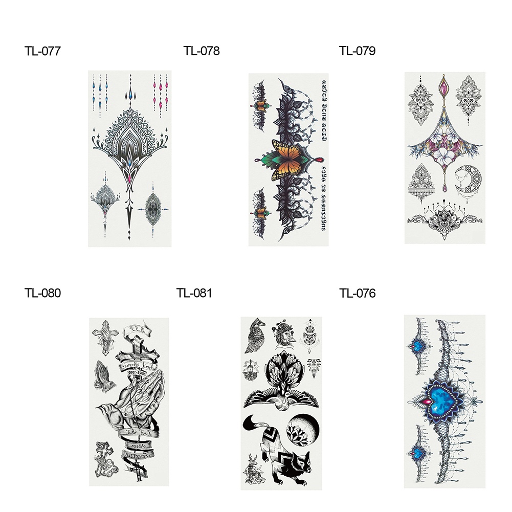 [beautymart] Hình Xăm Dán Tạm Thời Hình Lông Vũ Chim Và Cây Thời Trang Có Thể Tháo