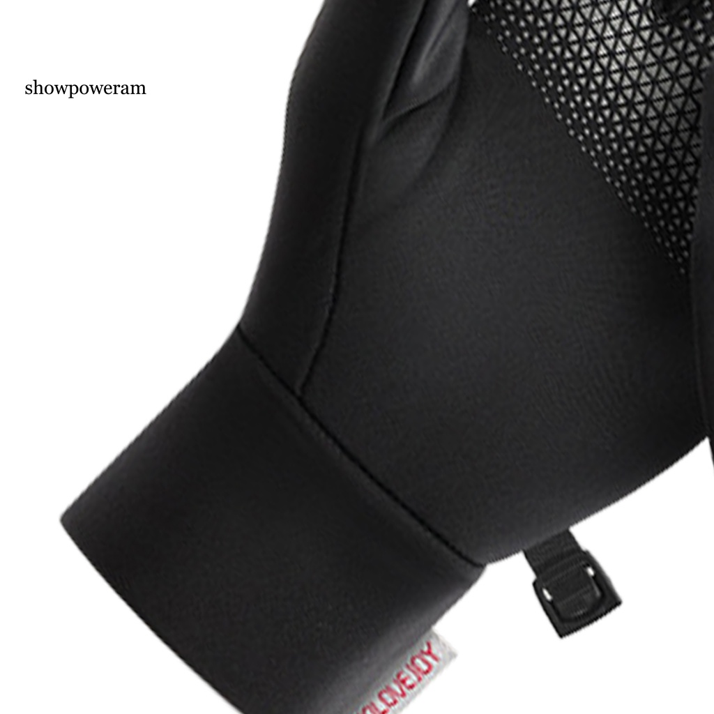 1 Đôi Găng Tay Mùa Đông Co Giãn Chống Trượt Màu Sắc Đơn Giản