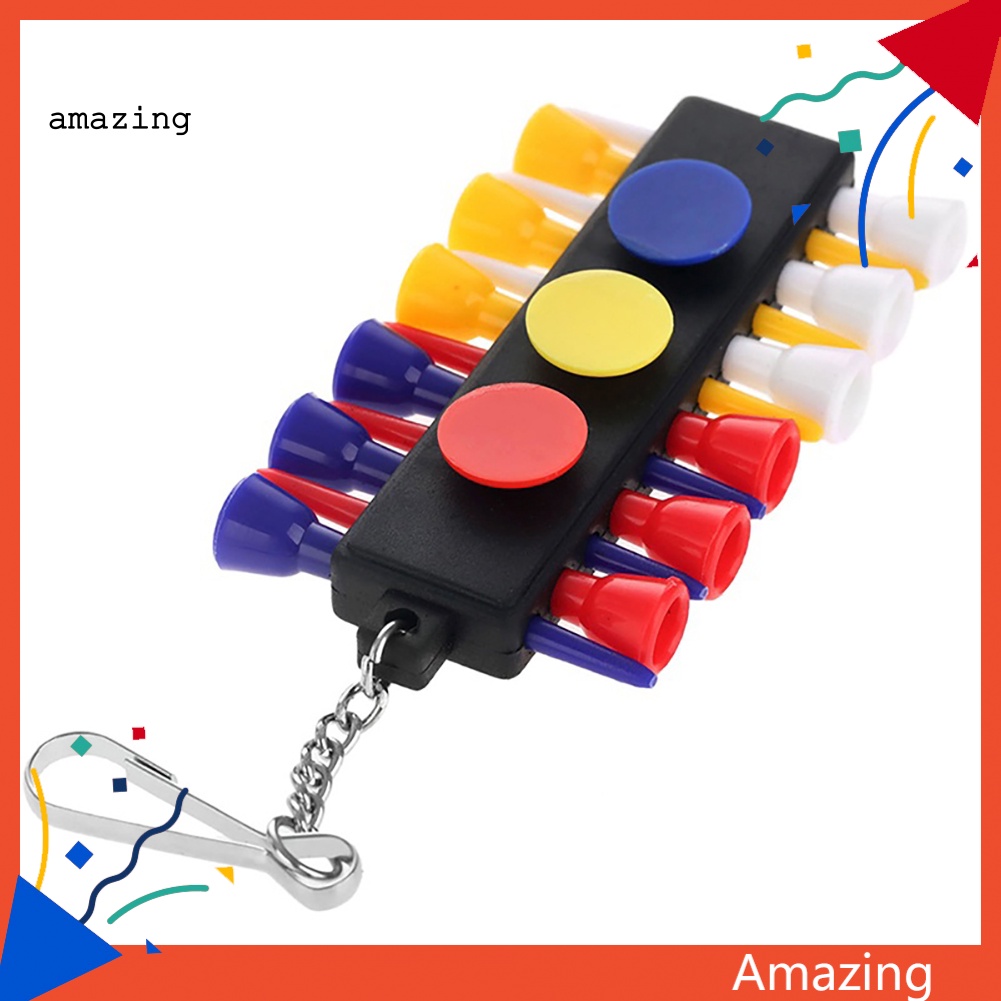 1 Bộ Giá Đỡ Bóng Golf Bằng Nhựa Kèm 3 Bút Đánh Dấu Tiện Dụng