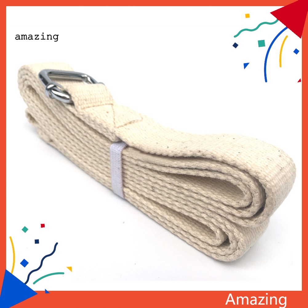 Dây Đai Co Giãn Bằng Cotton Trơn Có Khóa Cài Hỗ Trợ Luyện Tập Yoga / Thể Hình
