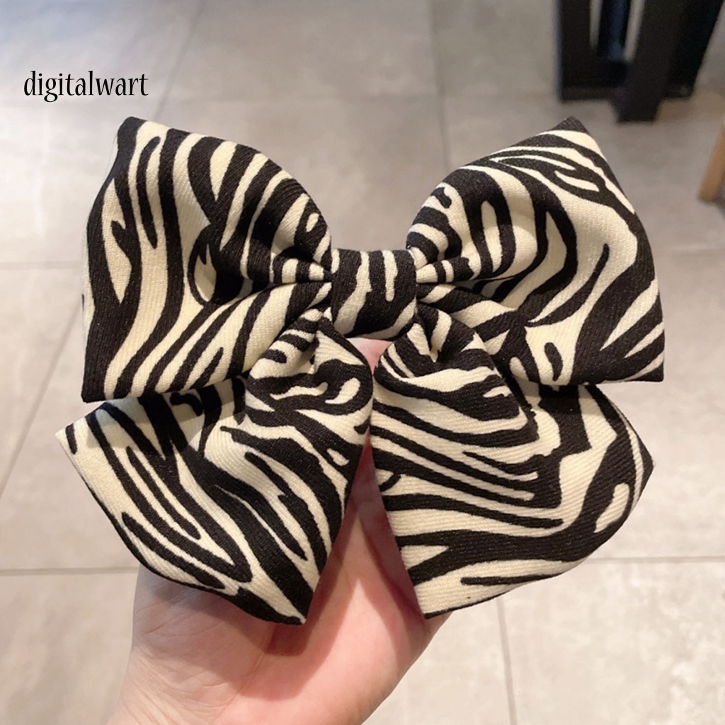 Kỹ Thuật Số| Kẹp Tóc Nơ Họa Tiết Da Báo Tinh Tế Dễ Sử Dụng Cho Bạn Gái