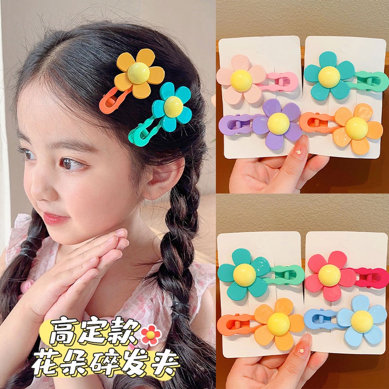 Kẹp Tóc Mái Hoa Dễ Thương Không Đau Cho Bé Gái