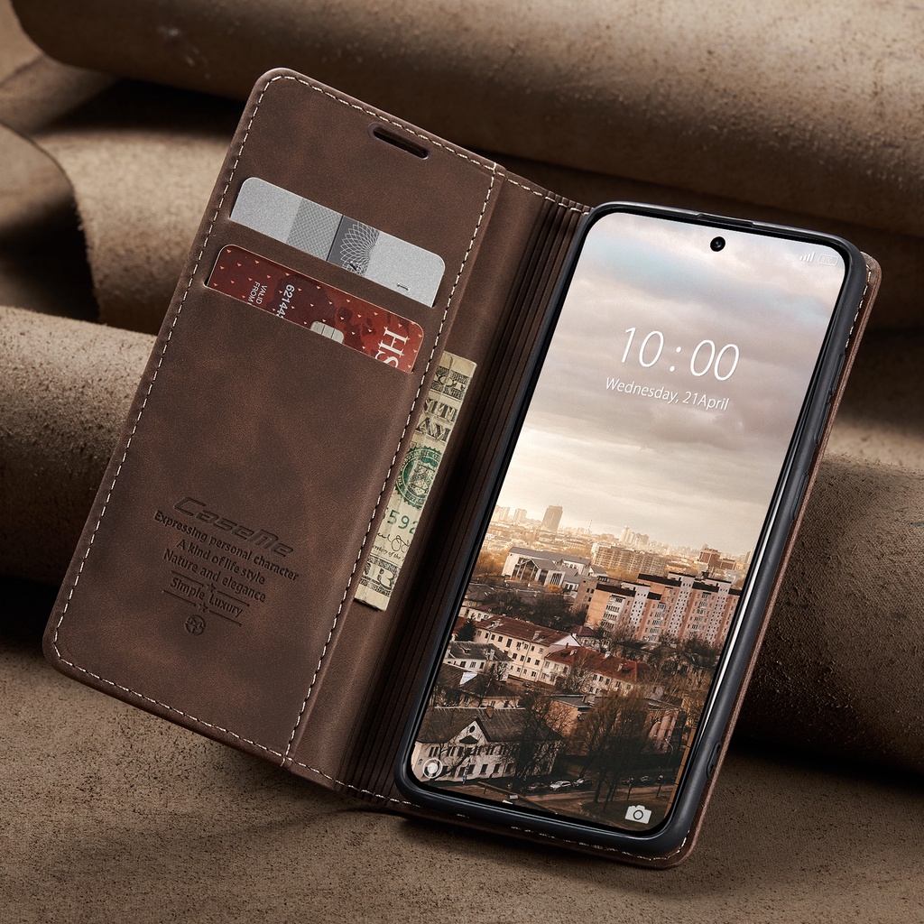 Bao Da Điện Thoại Dạng Ví Có Ngăn Đựng Thẻ Và Giá Đỡ Cho Xaiomi Mi Redmi Note 11 11X 11A 12 12C 13 K40 Lite POCO F3 X5 Pro 5G