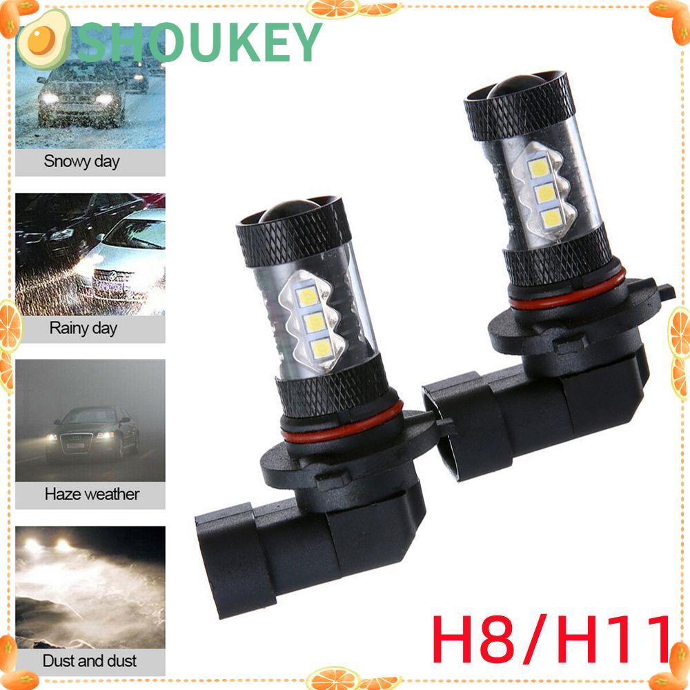 Set 2 Bóng Đèn Phá Sương Mù Siêu Sáng 80W 3000K COB Chuyên Dụng Cho Xe Hơi