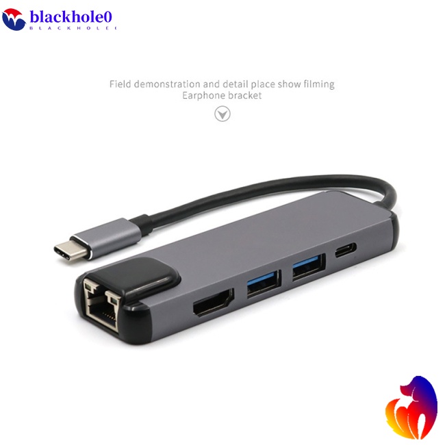 Bộ Chia Cổng Sạc Usb 3.0 Type c Sang Rj45 HD-MI 4k Thunderbolt 3 Usb-c Chất Lượng Cao