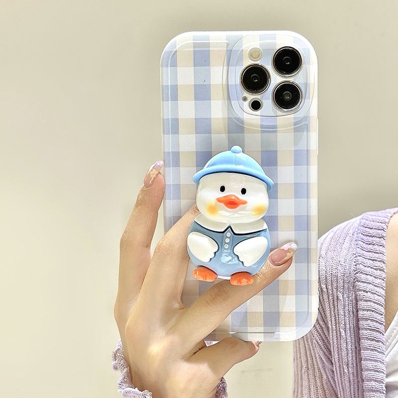 Ốp Điện Thoại Có Giá Đỡ Hình Vịt Cho Iphone 14 13 12 11pro Promax 7 8 Plus