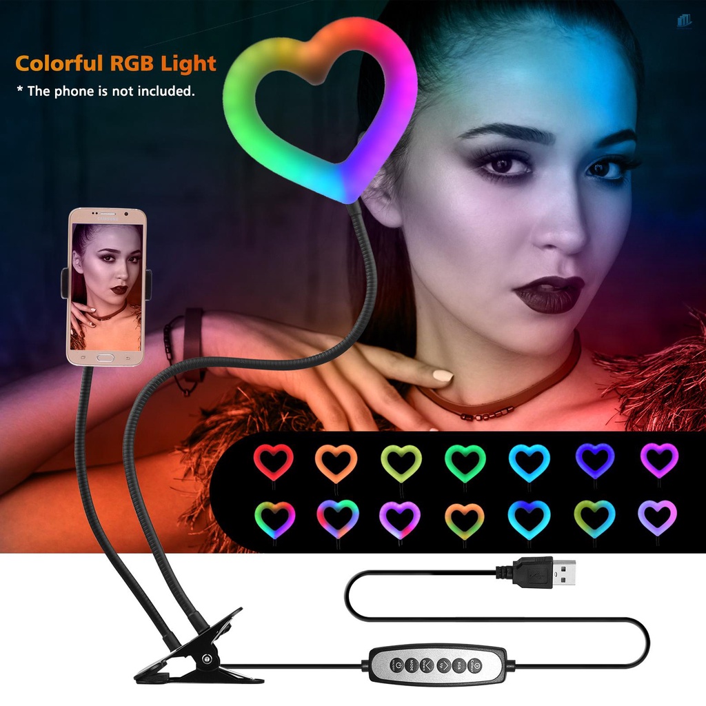 ANDOER Vòng Đèn LED 6-inch 8W 3800K-6800K Có Giá Đỡ Kẹp Tiện Dụng