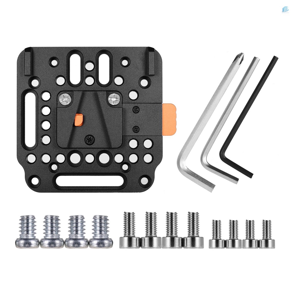 Đĩa Khóa Tháo Lắp Nhanh Hình Chữ V Bằng Hợp Kim Nhôm 1 / 4 Inch M3 M4 Vít 1 / 4 Inch Cho Pin V-Mount