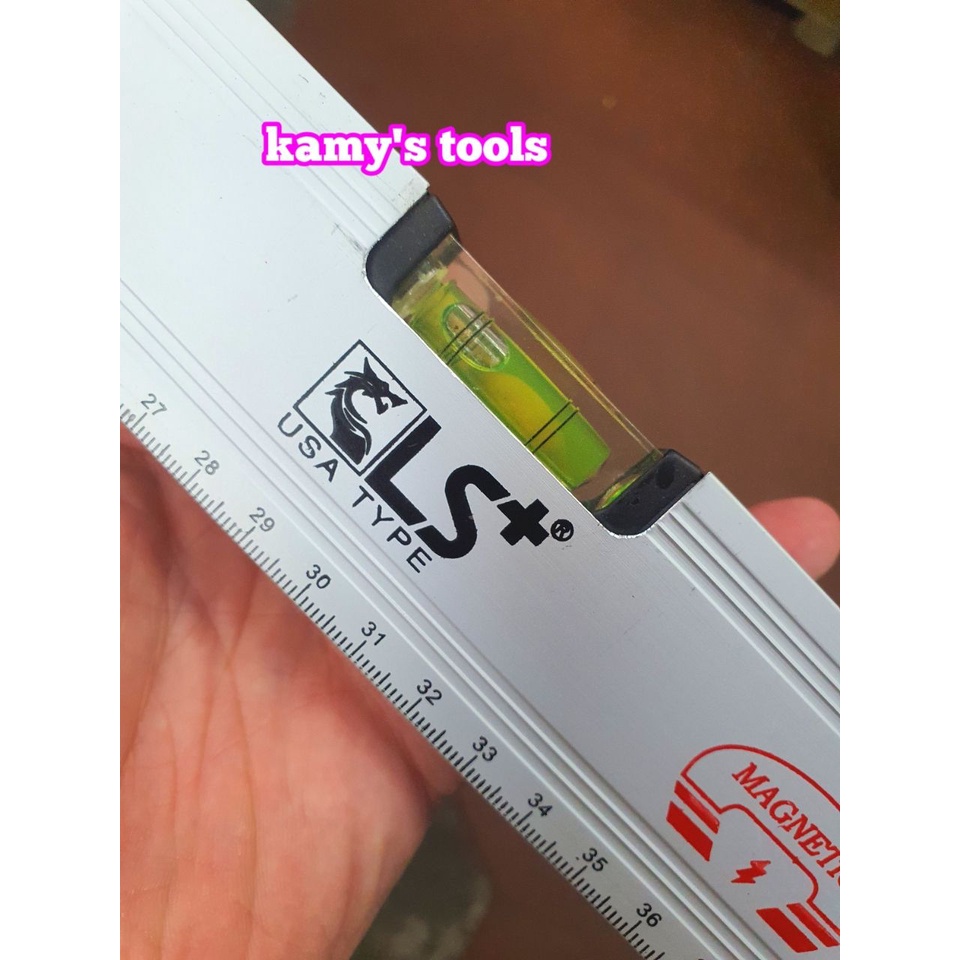 Thước thủy thước cân nước có nam châm từ tính LS+ dài 30cm 40cm 50cm 60cm 80cm 100cm