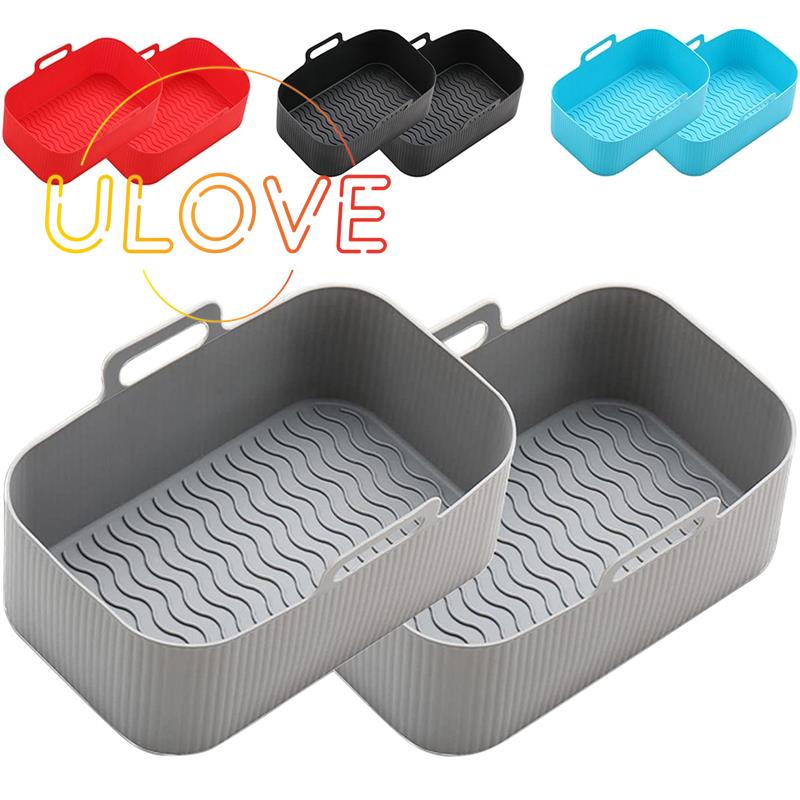 Tấm Lót Nồi Chiên Không Dầu Bằng Silicone Màu Đỏ Sử Dụng Nhiều Lần Cho Ninja Air
