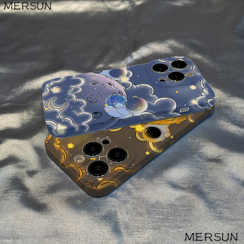 Ốp Điện Thoại Cứng Họa Tiết Phi Hành Gia Cho Iphone 11 Promax 1213 RS72 714 xr Xs Plus