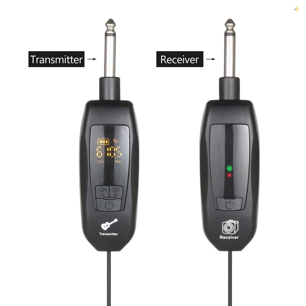 Bộ Truyền Và Nhận Tín Hiệu Không Dây Chuẩn UHF 6.35mm Cho Đàn Guitar Điện / Bass / Piano
