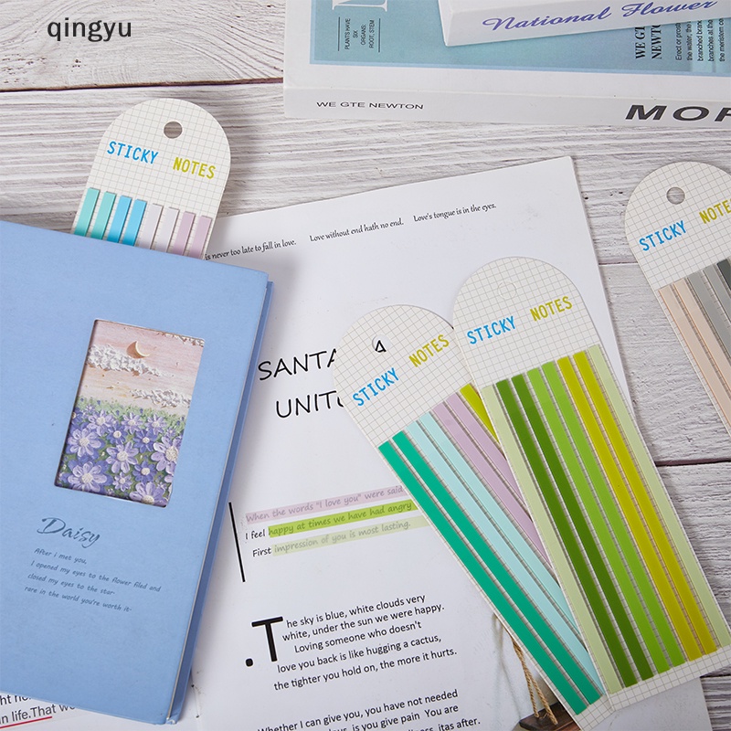 Set 160 Miếng Dán Ghi Chú Màu Macaron Trong Suốt Siêu Mỏng Tiện Dụng