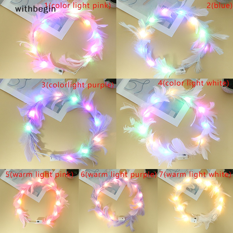 Băng Đô Cài Tóc Hình Vương Miện Có Đèn LED Phát Sáng Dành Cho Nữ