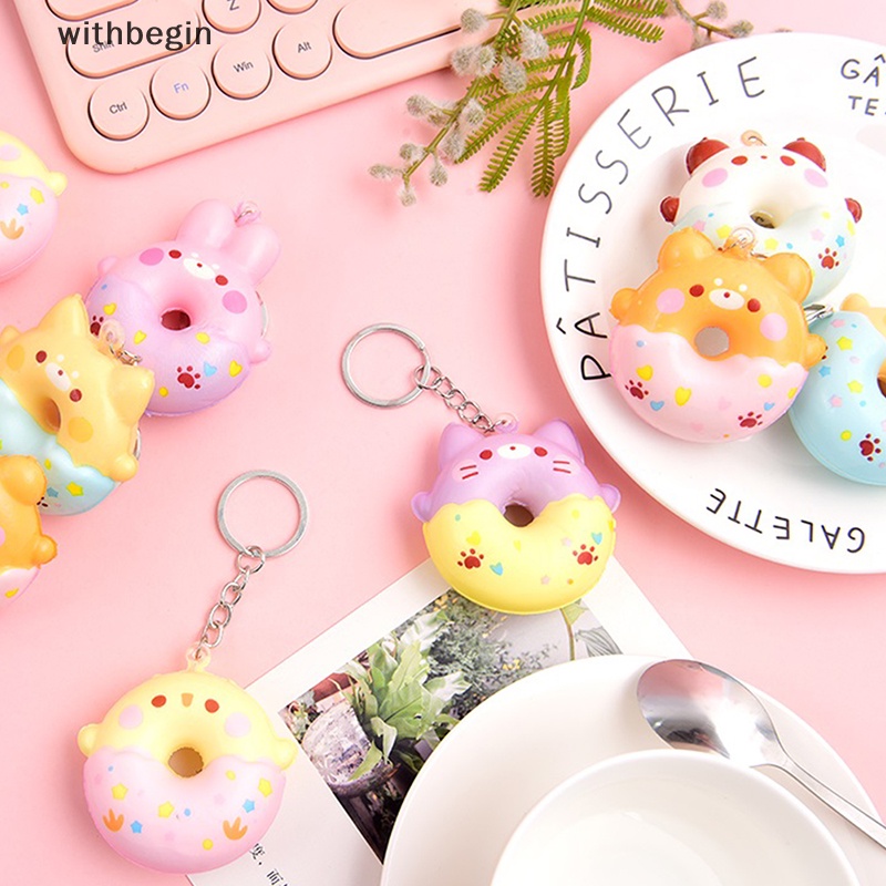 Đồ Chơi Móc Khóa Hình Bánh Donut Bóp Xả Stress