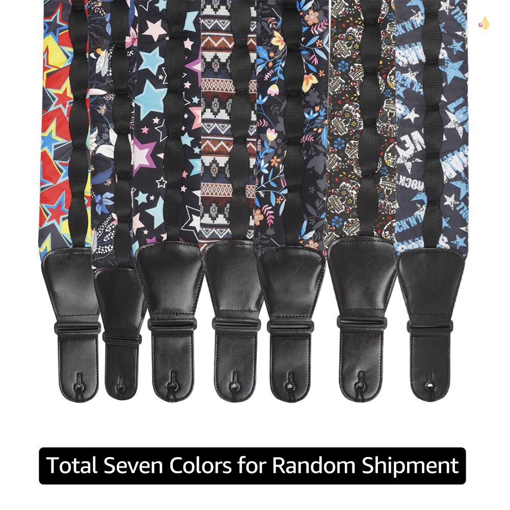 Dây Đeo Vai Bằng Vải Oxford Dày Bản Rộng Có Thể Điều Chỉnh Độ Dài Cho Đàn Guitar Bass Acoustic Electric Guitar