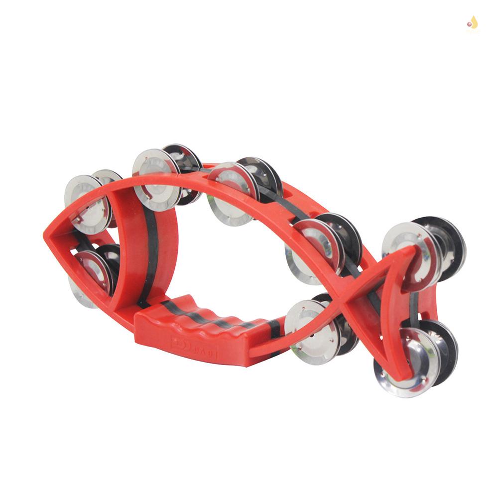 Trống Lục Lạc Cầm Tay Hình Cá Nhiều Màu Sắc Bằng Kim Loại Dành Cho Trẻ Em