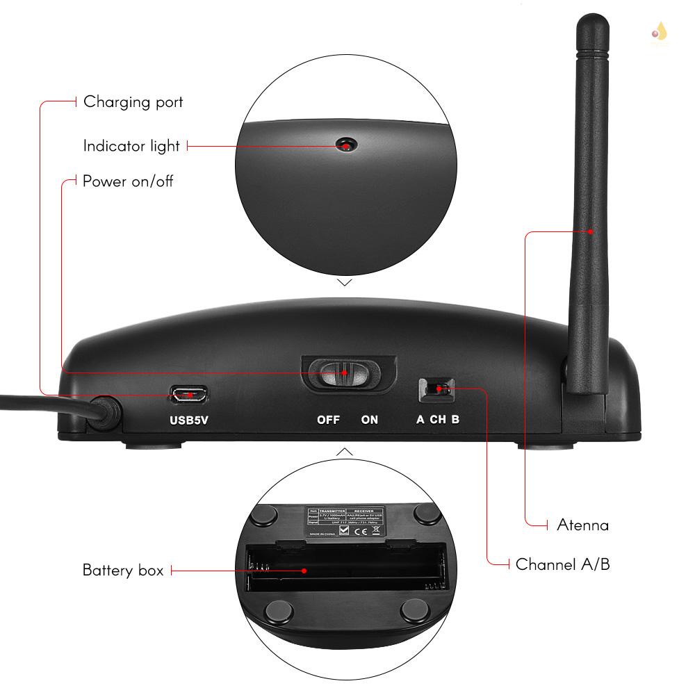 Hệ Thống Truyền Tín Hiệu Âm Thanh Kỹ Thuật Số Không Dây Sạc Lại Được mynice Aroma ARU-02 UHF Với Cáp USB Cho Đàn Guitar Bass