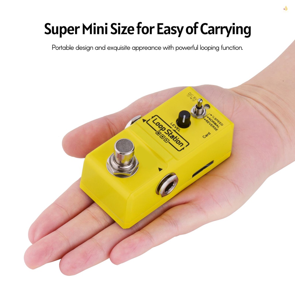 Bàn Đạp Hiệu Ứng Vòng Lặp Hoạt Hình Mini 10 Phút 3 Chế Độ Làm Việc True Bypass Bằng Kim Loại Với Thẻ Nhớ 1GB