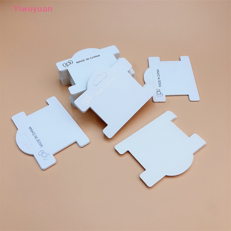 Bộ 50 Thẻ Giấy Trưng Bày Kẹp Tóc Trang Sức Màu Trắng Mới