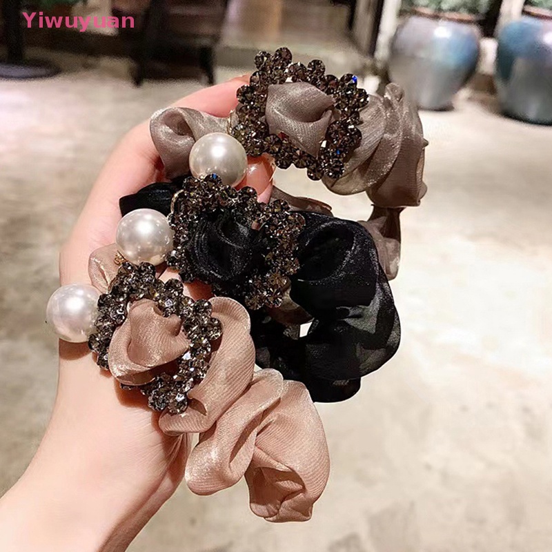 Dây Buộc Tóc Co Giãn Đính Quả Cầu Lông Phong Cách Retro Mới