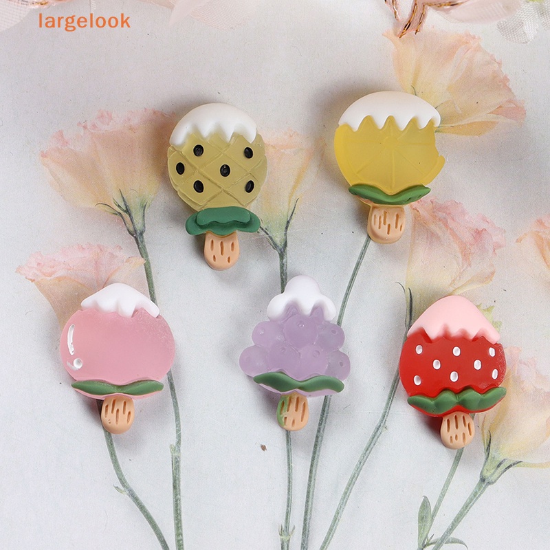 Bộ 5 Miếng Dán Trang Trí Điện Thoại / Tủ Lạnh Hình Que Kem Dạ Quang Mini Bằng Nhựa Resin DIY