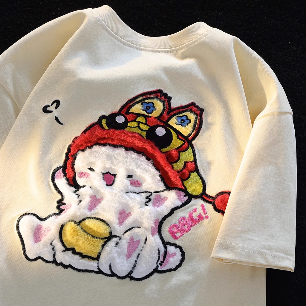 Áo Thun Cotton Tay Ngắn In Hình Đồ Họa Phong Cách Hàn Quốc Mẫu Mới 2023 Thời Trang Cho Nữ