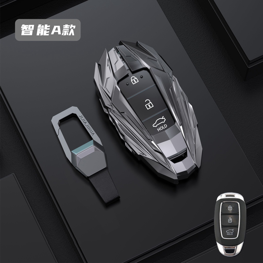 Vỏ Bọc Chìa Khóa Điều Khiển Từ Xa Bằng Hợp Kim Kẽm Cho Hyundai Palisade Grandeur Azera Elantra GT Kona 2018 2019
