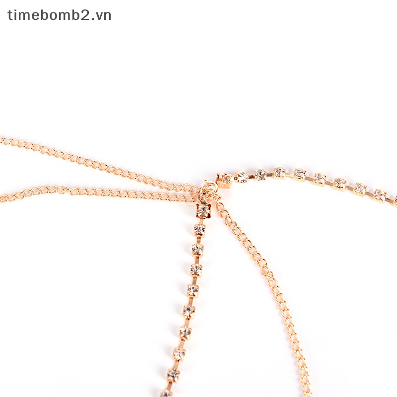 Dây Xích Kim Loại Nhiều Lớp Trang Trí Tóc Phong Cách Boho