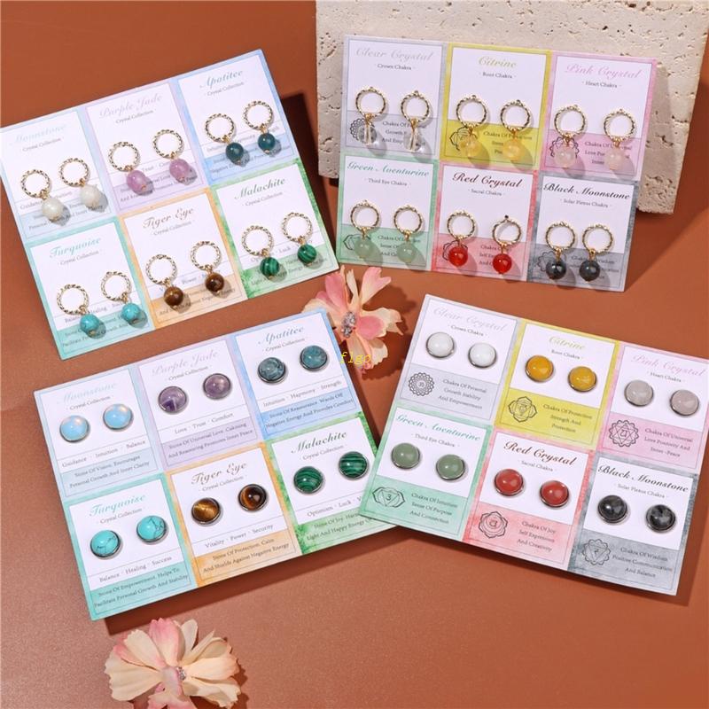 Khuyên Tai Dạng Hạt Đá Quý Không Gây Dị Ứng Trang Trí Tiệc Tối Giản Dành Cho Bạn Nữ