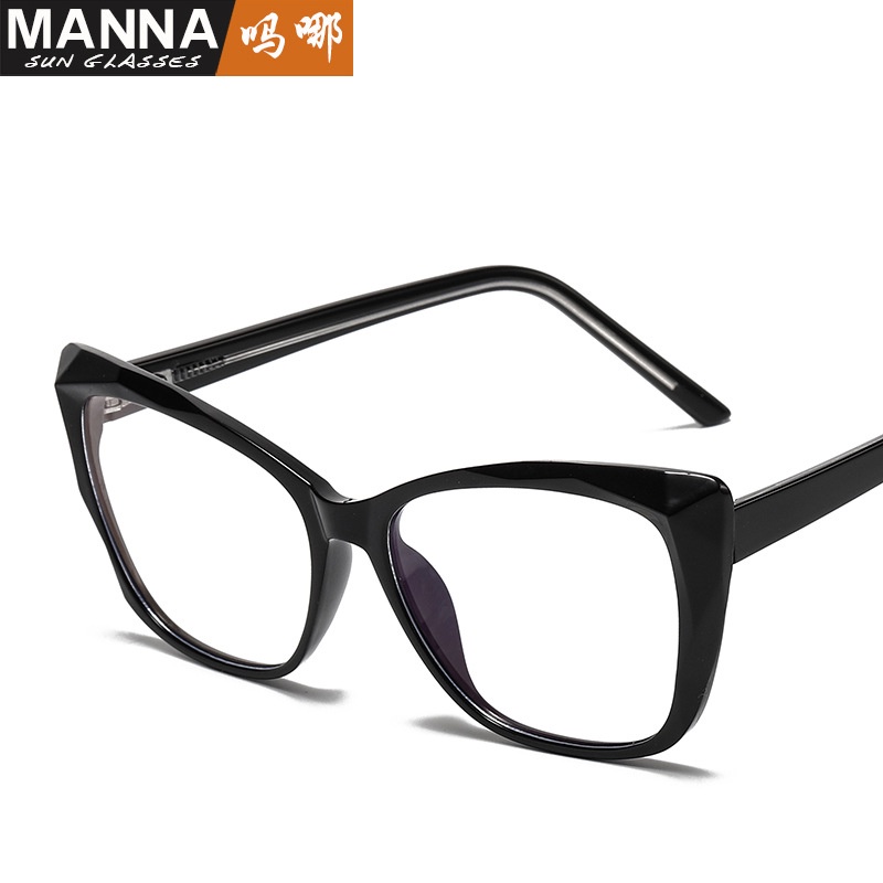 Mắt Kính Gọng Mắt Mèo Tr90 Trong Suốt Chống Ánh Sáng Xanh Phong Cách Âu Mỹ Thời Trang