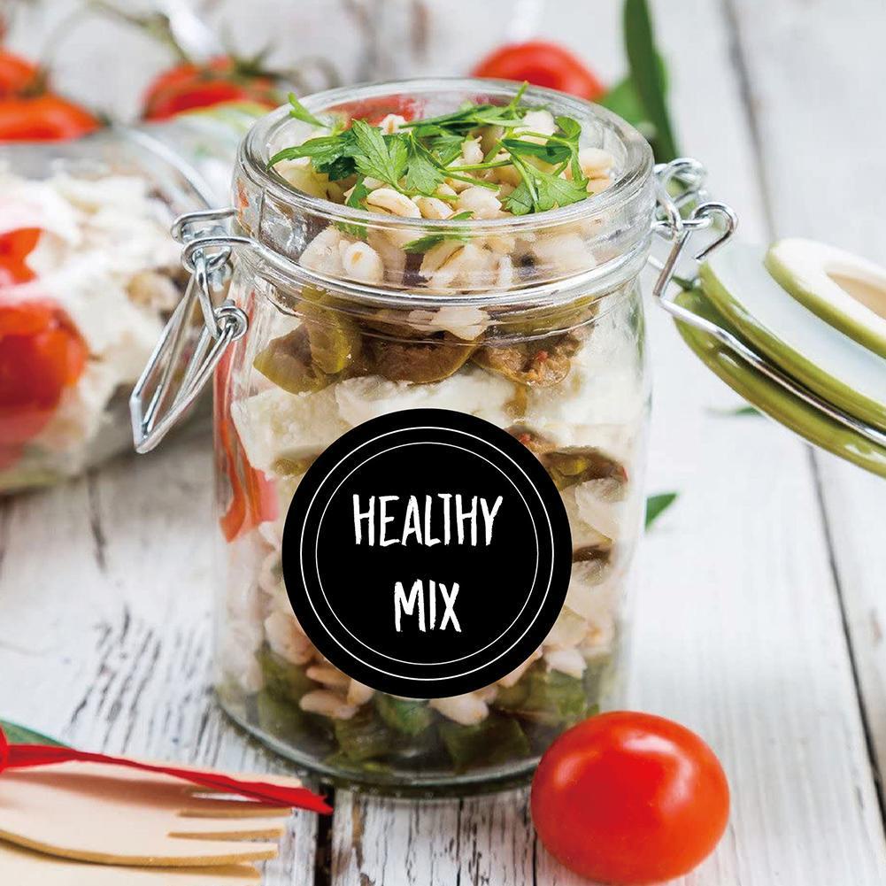 Sticker Dán Bình Đựng Gia Vị Bằng Nhựa PVC Bảng Đen 38mm F8F6