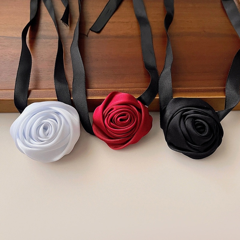 Vòng Cổ Choker Ngắn Mặt Hoa Hồng Lãng Mạn Thời Trang Dành Cho Nữ