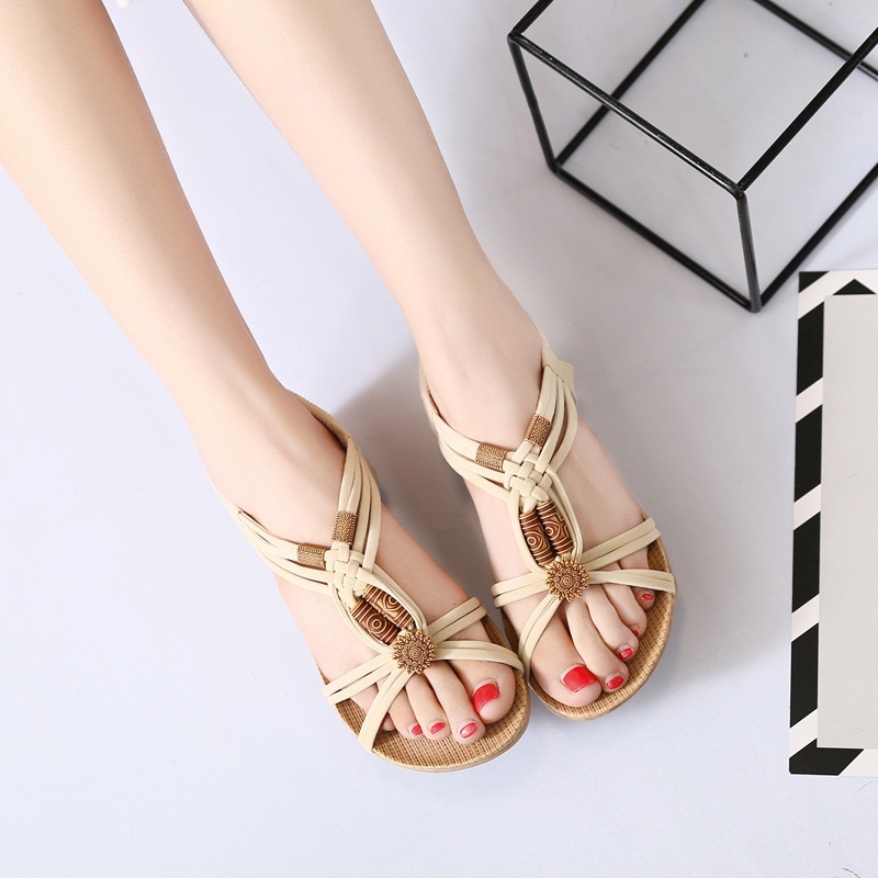 Sandal Đế Bằng Chống Trượt Thiết Kế Mới Thời Trang Mùa Hè 2023 Dành Cho Nữ