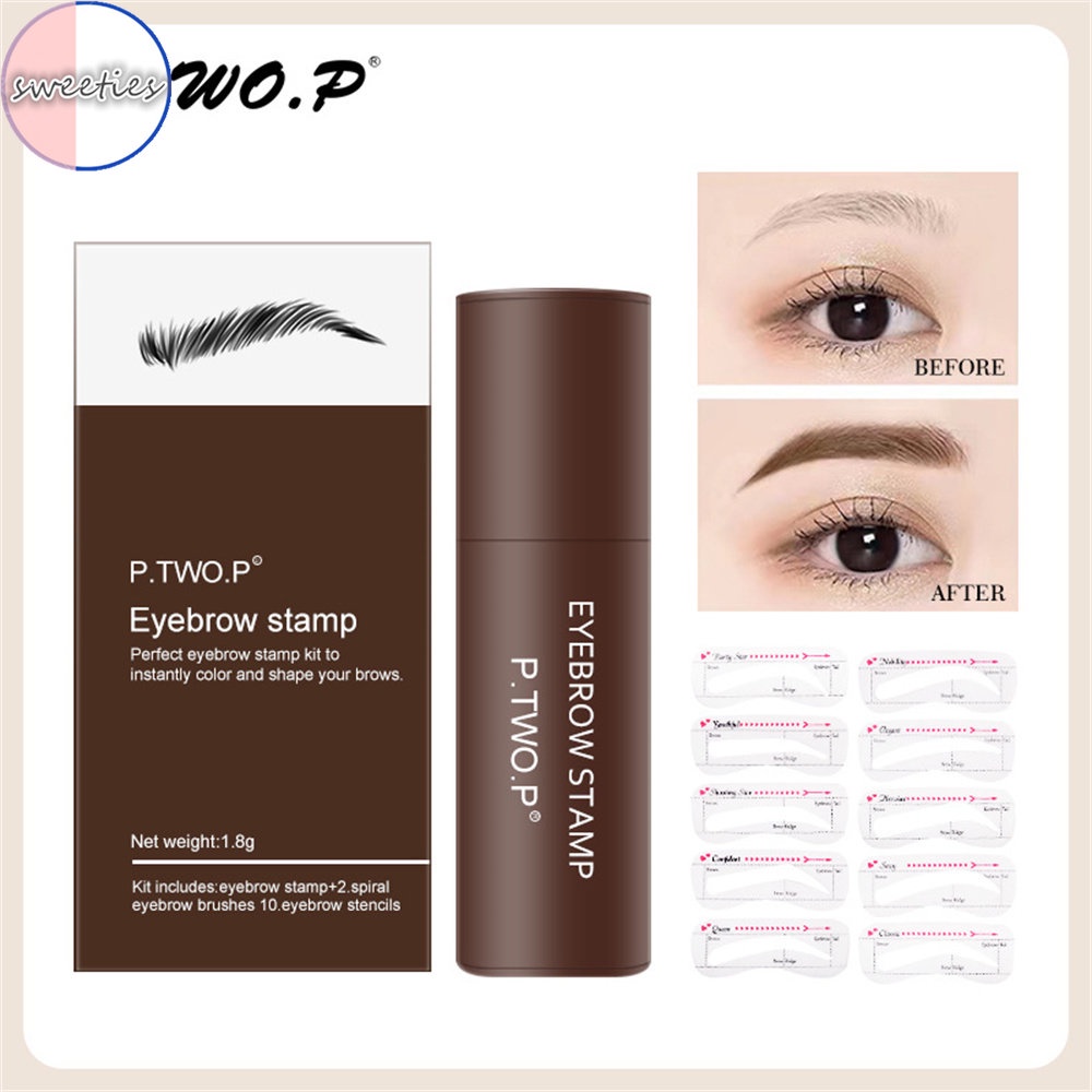 Bộ Phấn Trang Điểm Lông Mày Chống Thấm Nước Tái Sử Dụng 10 Thẻ Có Thể Tái Sử Dụng