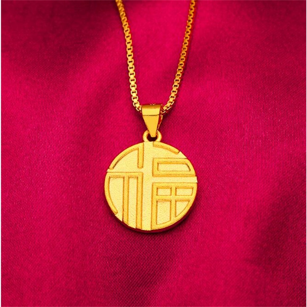 Dây Chuyền Mạ Vàng 24K Mặt Hình Phật Thời Trang Dành Cho Nữ