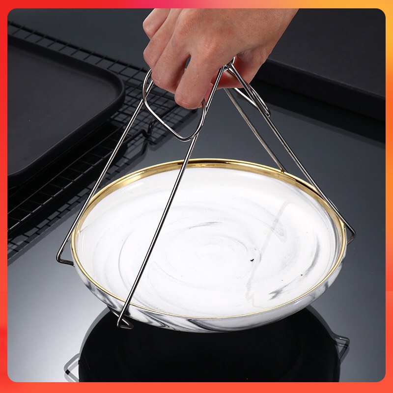 Kẹp inox gắp bát đĩa trong nồi chống nóng