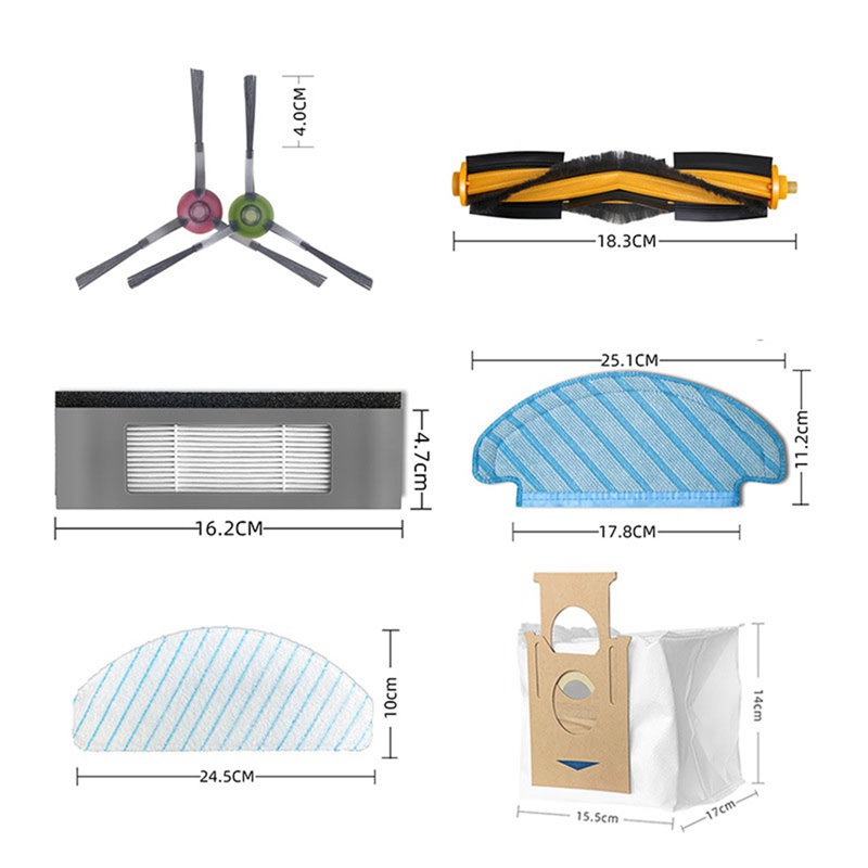 Bộ Phận Thay Thế Dành Cho Rô Bốt Hút Bụi Ecovacs DEEBOT OZMO T8 T8Aivi