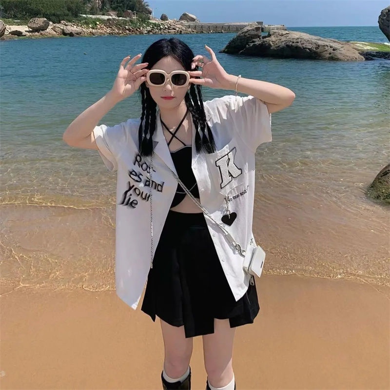 Áo Thun Nữ Ngắn Tay Cổ Tròn Thời Trang Hàn