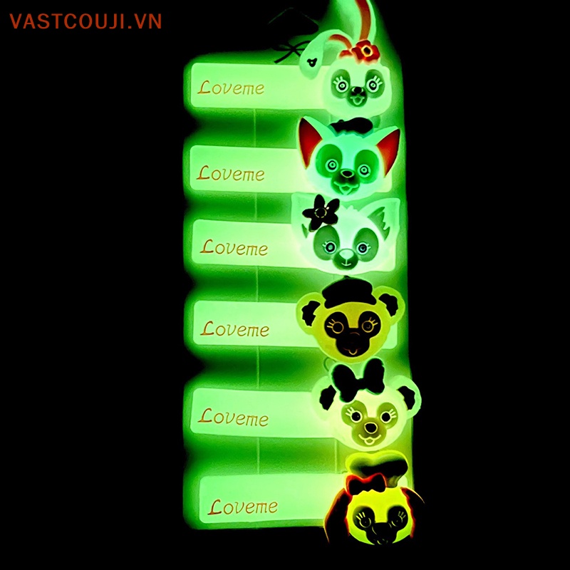 Bộ 5 Miếng Dán PVC Mềm Phản Quang Họa Tiết Hoạt Hình Đáng Yêu Trang Trí Ốp Điện Thoại DIY