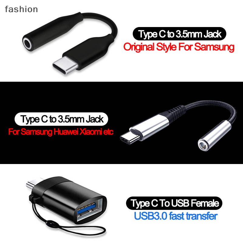 Loại C 3.5 Jack Tai Nghe Âm Thanh AUX Cáp Cho USB Để 3.5Mm Tai Nghe Adapter VN